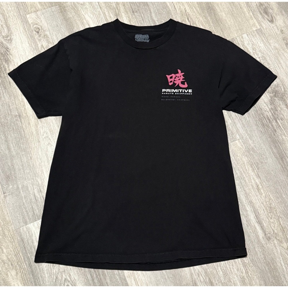 Naruto Shippuden Men's Size medium T-Shirt Black Graphic Front/back